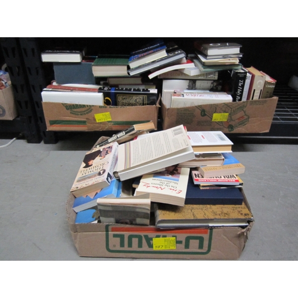 3 BOXES OF ASST. HARDCOVER BOOKS