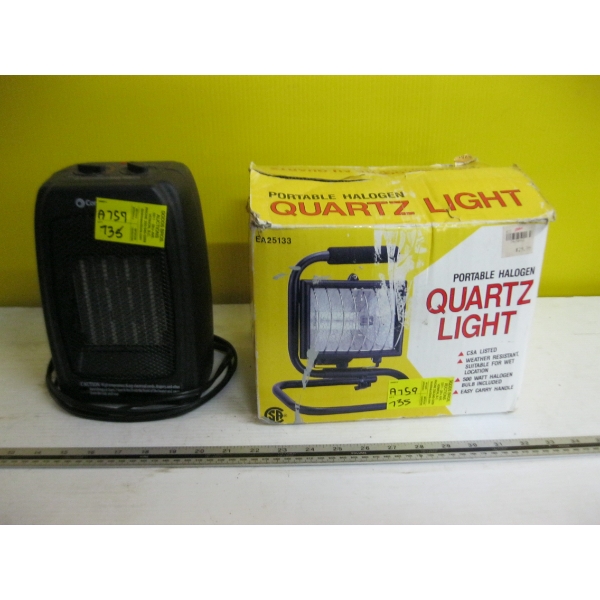 SPOTLIGHT & AN ELECTRIC HEATER