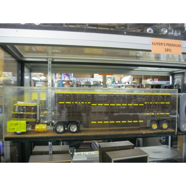 CASED MODEL SEMI TRUCK & TRAILER