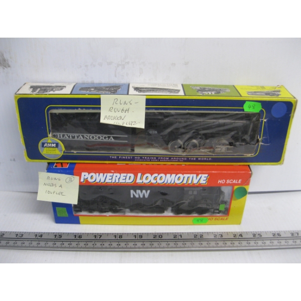 2 HO SCALE ENGINES - ONE NEEDS COUPLER