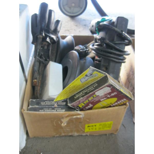 MISC. ELECTRIC DRILL, CHISELS, STAPLES & STAPLER, ETC.