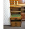Image 6 : LG. RIBBON MAHOGANY HEADBOARD W/2 NIGHTSTANDS & 2 SINGLE BOX SPRING & MATTRESSES - KING SIZE SET