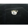 Image 3 : LADIES 10KT RING W/LG. CLEAR STONE, 4.5G, SZ 10 3/4