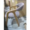 Image 2 : REDDISH UPHOLSTERED WOOD FRAME DINING CHAIR