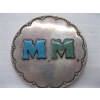 Image 2 : SILVER & TURQUOISE DOUBLE M SNUFF CONTAINER CAP