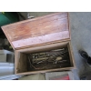 Image 2 : VINTAGE WOODEN CARPENTER'S BOX W/OXY ACETYLENE TORCHES