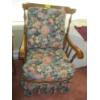 Image 1 : WOOD FRAMED MAPLE CHAIR W/UPHOLSTERED CUSHIONS