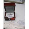 Image 2 : LADIES 14KT WHITE GOLD DIAMOND RING W/12 SMALLER DIAMONDS AROUND COLLAR, 50CTS, W/A $4,635 - SZ 4.5