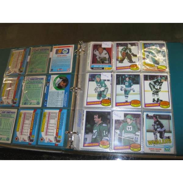 2 GREEN BINDERS OF COLLECTOR CARDS