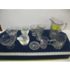 Image 1 : ASST. VINTAGE GLASSWARE - WATER PITCHERS, DESSERT BOWLS, ETC.