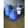 Image 1 : 3 WEST GERMAN HOY KERAMIK KLEIN BLUE MAT HARTWIG HEYNE VASES