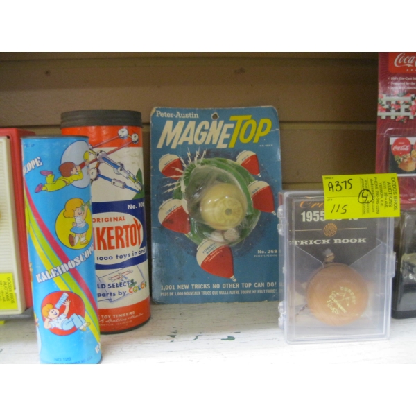 YOYO, TINKER TOYS, KALEIDOSCOPE, ETC.