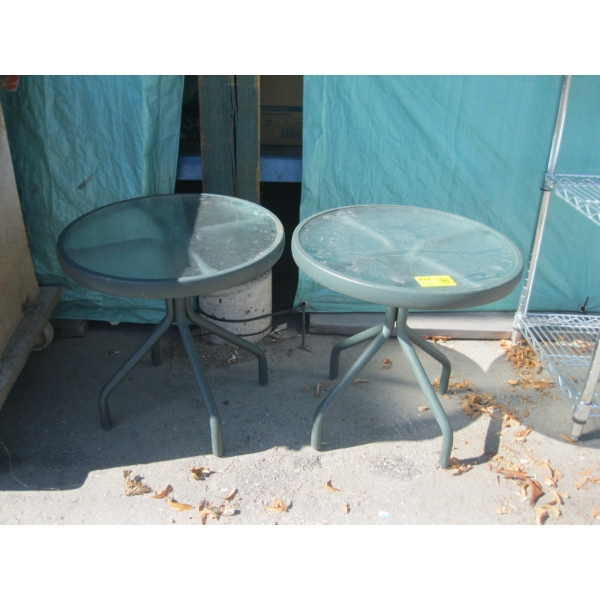 2 SM. ROUND PATIO TABLES