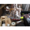 Image 1 : WOODEN SAILING SHIP & BAROMETER