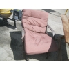 Image 4 : 2 GLIDER PATIO CHAIRS & WOODEN TABLE