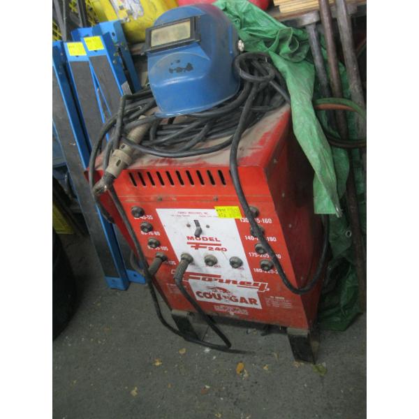 FORNEY 240 STICK WELDER W/CABLES & HELMET