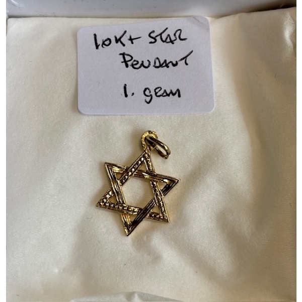 10KT STAR PENDANT, 1G