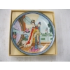 Image 4 : 2 SMALL ROUND NEEDLEPOINT PICTURES & 3 ASIAN COLLECTOR PLATES
