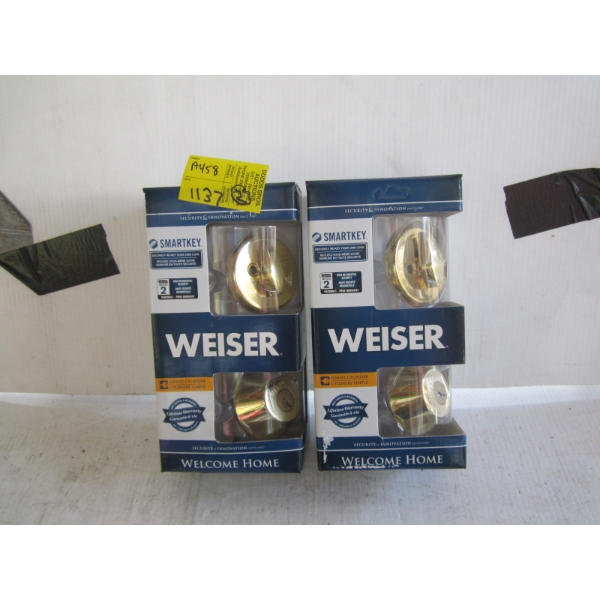 2 WEISER DEADBOLT SETS