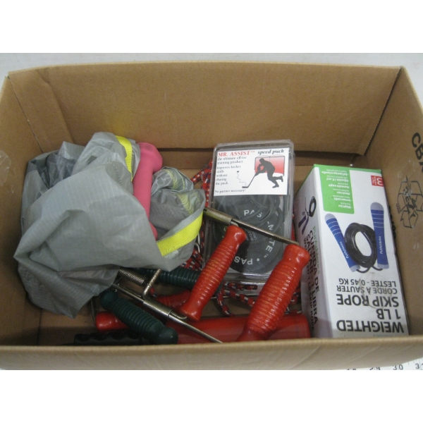 MISC. EXERCISE WEIGHTS, SKIPPING ROPE, ETC.