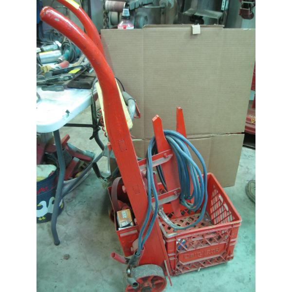 VINTAGE ONION CART MADE INTO A BATTERY CART - NEEDS BATTERIES