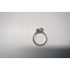 Image 4 : LADIES WHITE GOLD SWIRL TOP RING W/SMALL DIAMOND - SZ 6