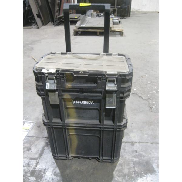 HUSKY TOOLBOX W/MISC. CONTENTS