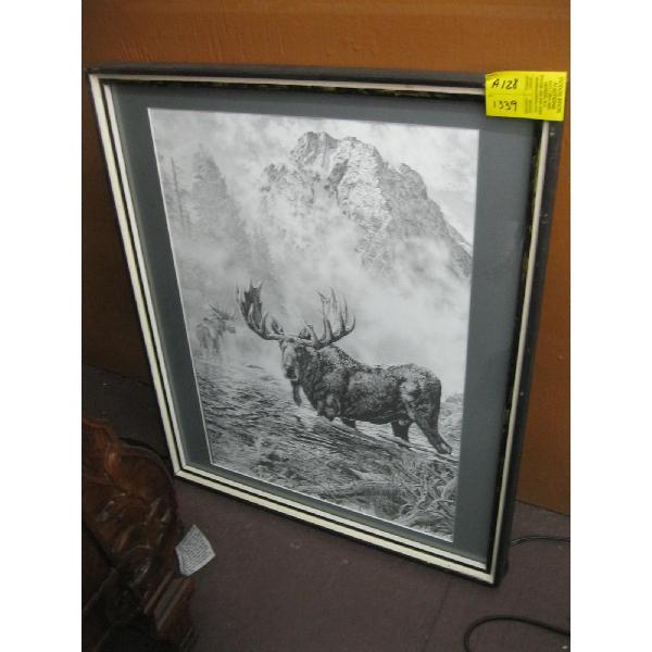 FRAMED PRINT OF THE MOOSE