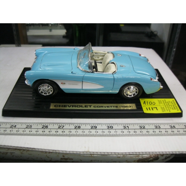 1957 CHEVY CORVETTE DIECAST CAR - BLUE