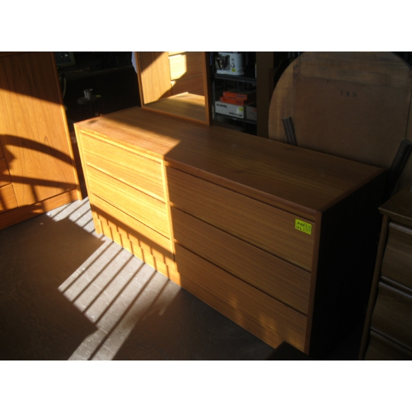 6 DRAWER TEAK MCM DRESSER