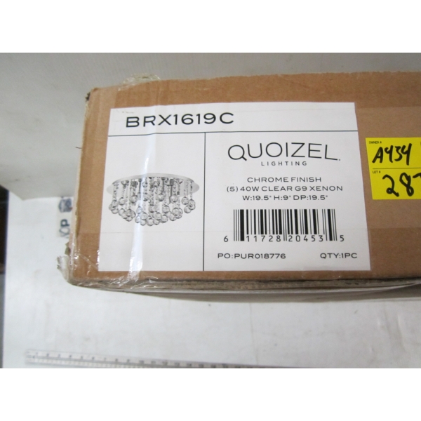 QUOIZEL LIGHTING CHROME FINISH CHANDELIER