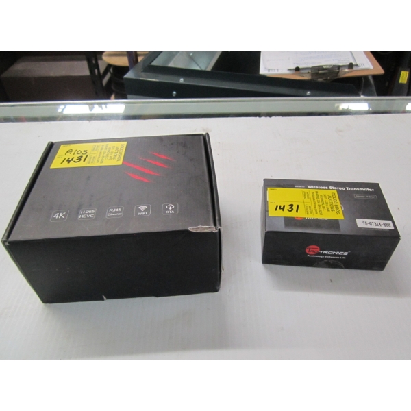 MXQ PRO ANDROID TV BOX & A WIRELESS STEREO TRANSMITTER