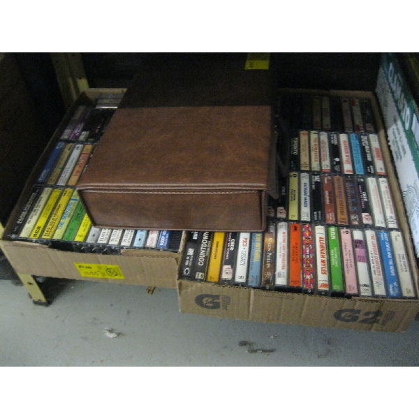2 BOXES & CASE OF CASSETTE TAPES