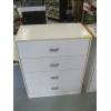 Image 1 : WHITE 4 DRAWER CHEST OF DRAWERS