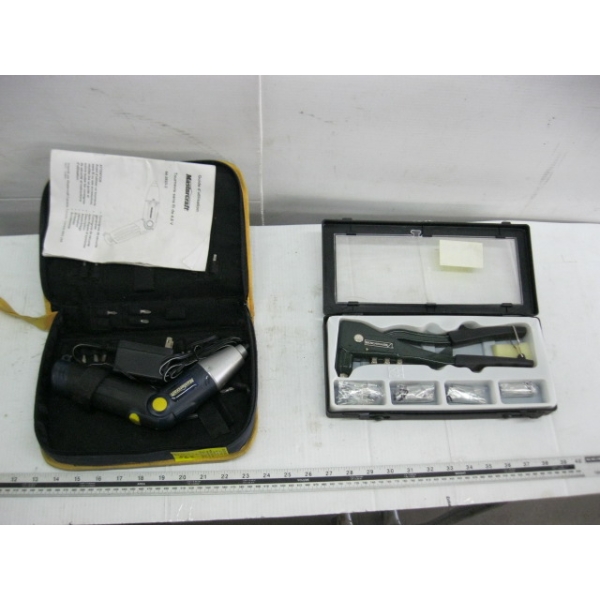 MASTERCRAFT CORDLESS SCREWDRIVER & POP RIVET GUN