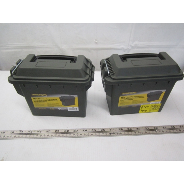 2 PLASTIC MINI AMMO BOXES