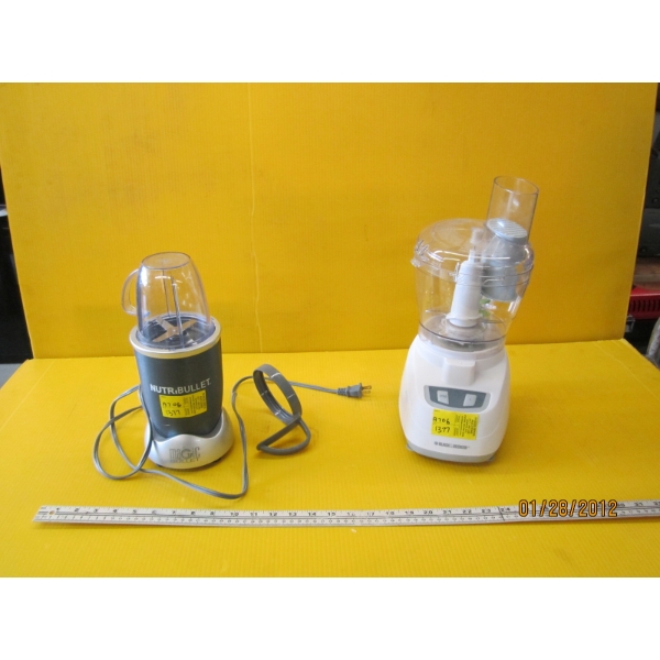 BLACK & DECKER FOOD PROCESSOR & A NUTRI BULLET