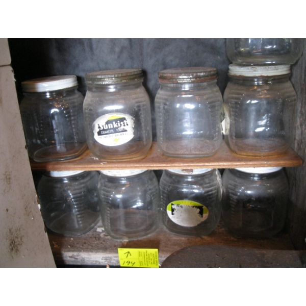 GLASS SUNKIST CIGARETTE TOBACCO CONTAINERS