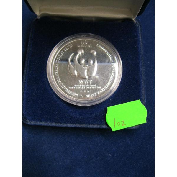 WWF .999 1 OZ. SILVER CASED COIN (TAX EXEMPT)