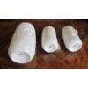 Image 2 : 3 OP ART WHITE GERMAN PORCELAIN MCM VASES