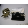 Image 3 : PAIR OF SHERMAN (STAMPED) EARRINGS & BROACH