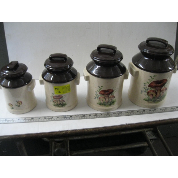 MUSHROOM CANNISTER SET