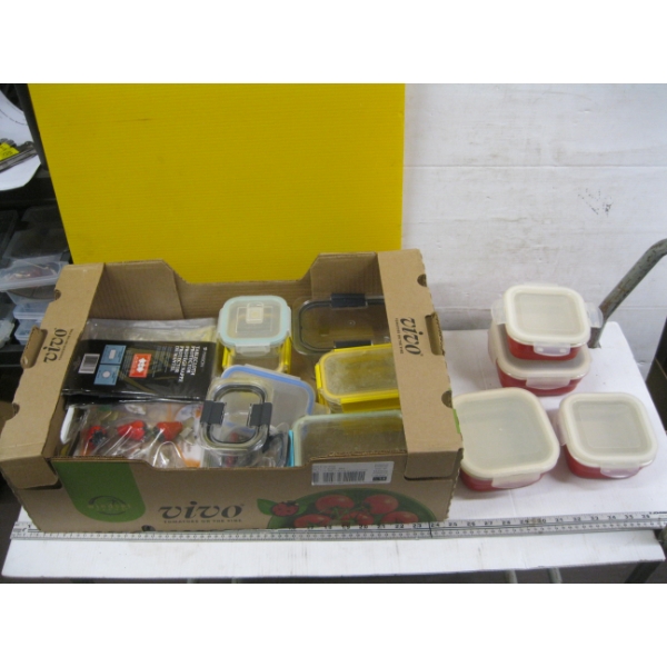 ASST. COVERED STORAGE DISHES, ETC.