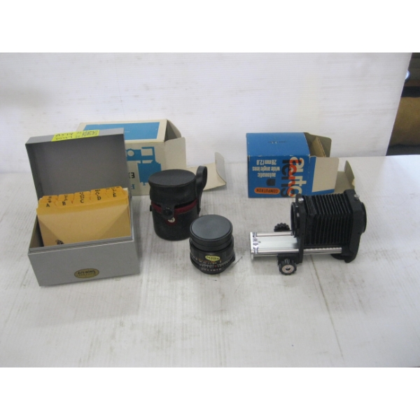 CAMERA LENS, EXTENSION BELLOW, ETC.