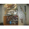 Image 1 : ASST. TOOLS & A WOODEN BOX W/MISC. CLIPPERS, LADLE, ETC.