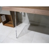 Image 4 : 3 DRAWER WOOD FINISH DESK UNIT W/PLEXIGLASS LEG