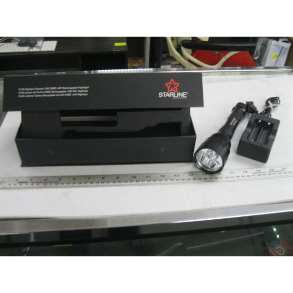 STARLINE FLASHLIGHT W/RECHARGEABLE BATTERIES & CHARGER