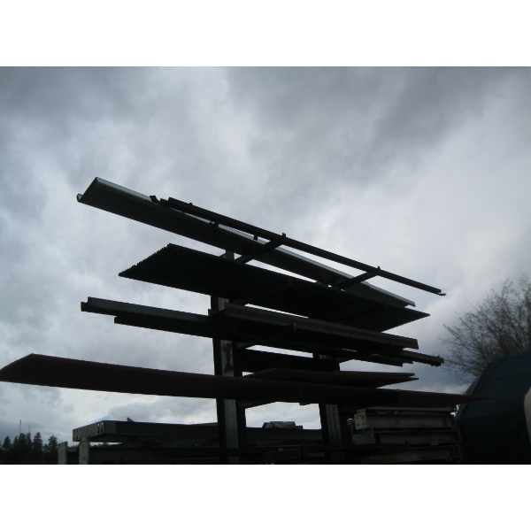 4 RACKS OF ASST. STEEL, GRADING, ETC.