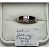 Image 1 :  LADIES PLATINUM DIAMOND RING, 3G, SZ 9 1/2