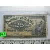 Image 1 : 1900 DOMINION OF CANADA CDN SHINPLASTER 25 CENT BILL